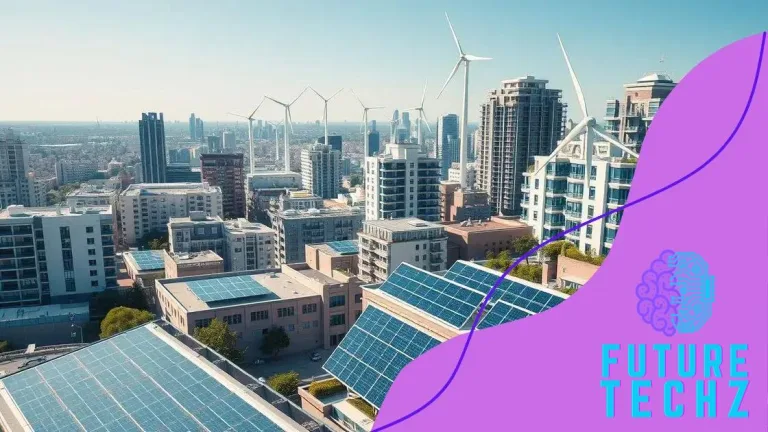 Infraestrutura de cidade inteligente alimentada por energia renovável