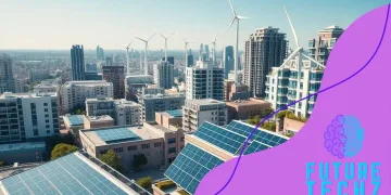 Infraestrutura de cidade inteligente alimentada por energia renovável